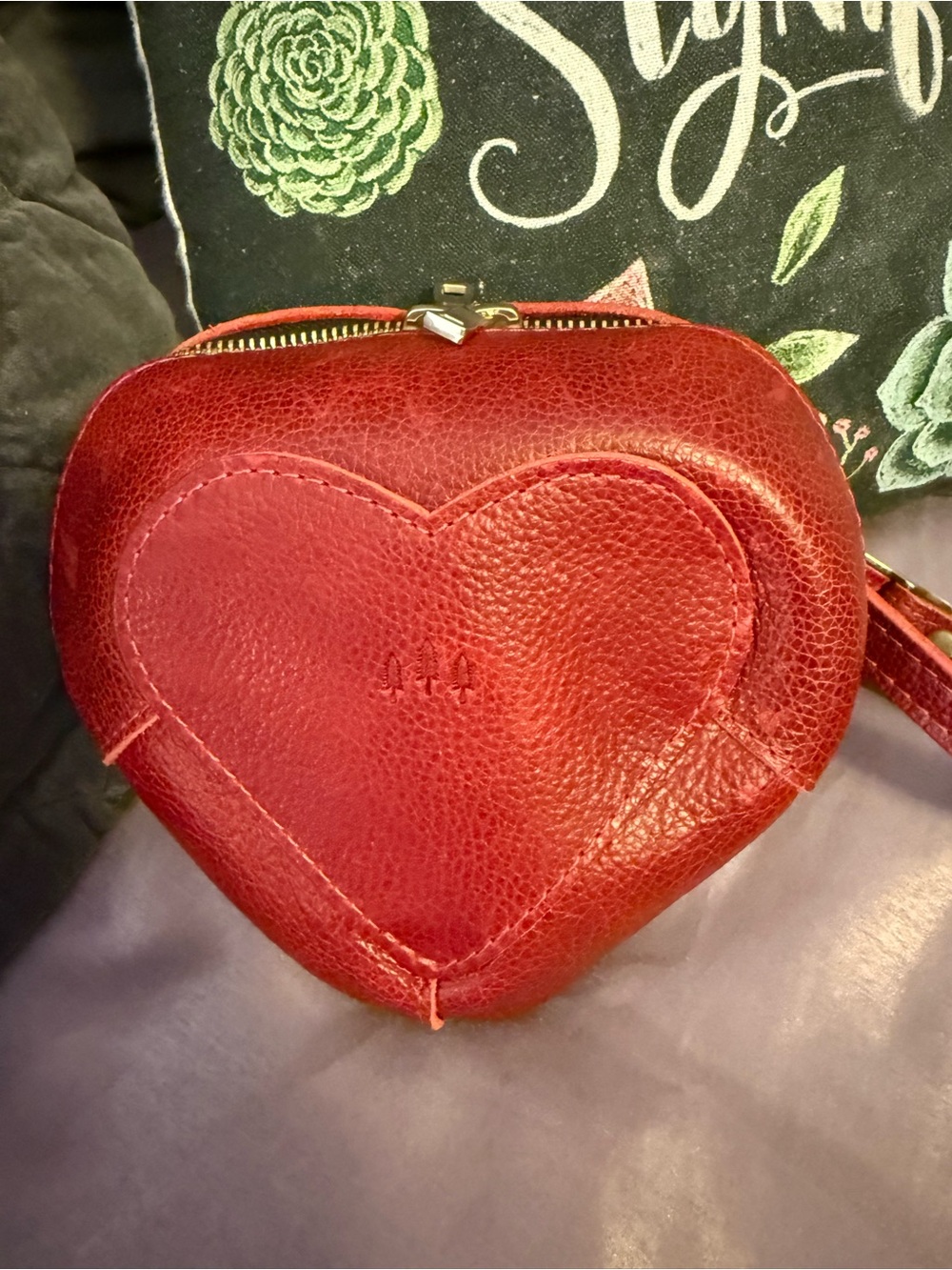 PLG Heart Crossbody Bag in Chili Red